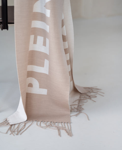 Woollen scarf LA BEAU Sand - Ivory