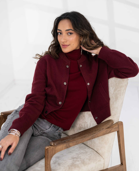 Merino turtleneck LA FORTE Dark red