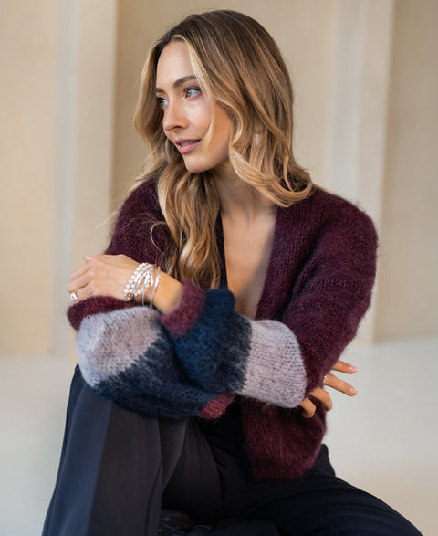 Fluffy vest LA BONBON Bordeaux