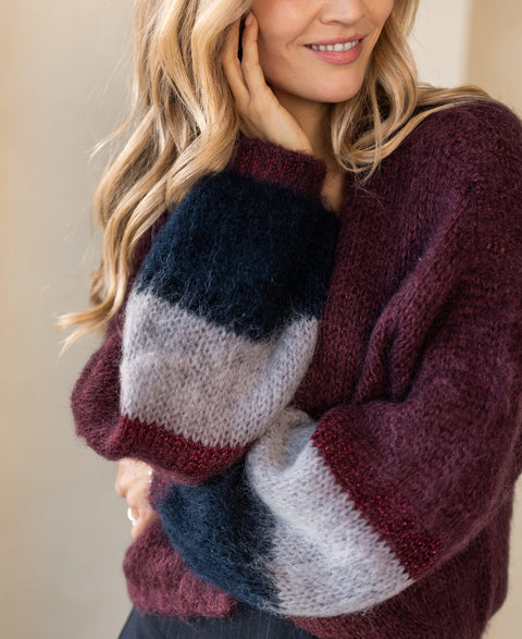 Fluffy vest LA BONBON Bordeaux