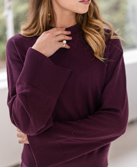 Turtleneck sweater LA BOULE Bordeaux