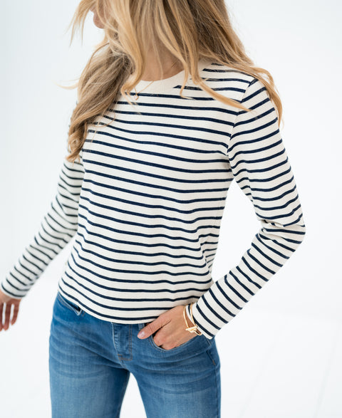 Striped T-shirt AMELIE White - Green