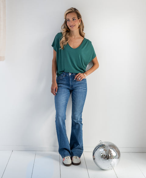 Rib T-shirt LA BONNE Paris Green