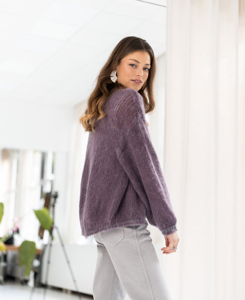 Fluffy vest LA CHERIE Mauve