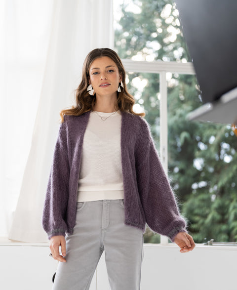 Fluffy vest LA CHERIE Mauve