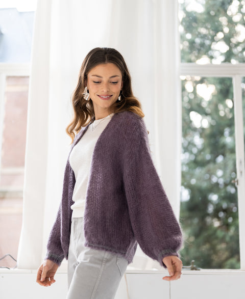 Fluffy vest LA CHERIE Mauve