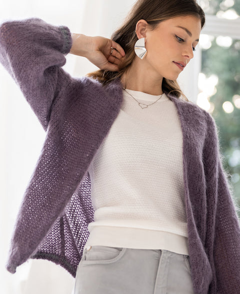 Fluffy vest LA CHERIE Mauve