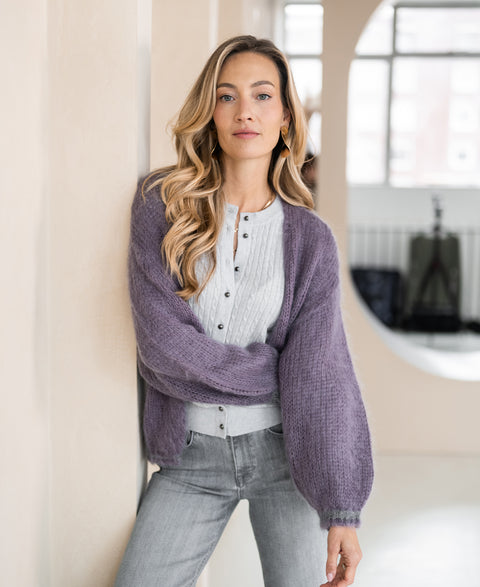 Fluffy vest LA CHERIE Mauve