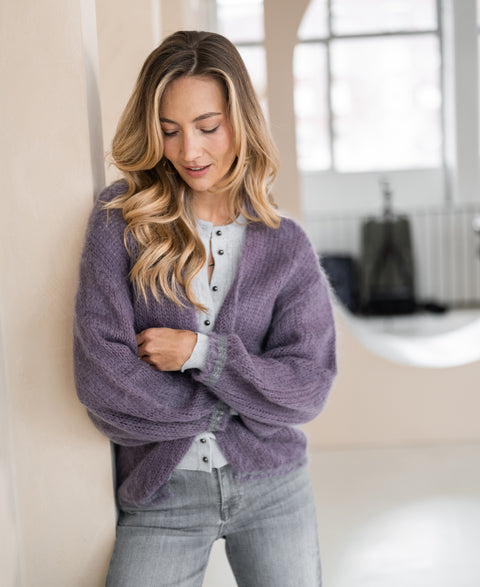 Fluffy vest LA CHERIE Mauve