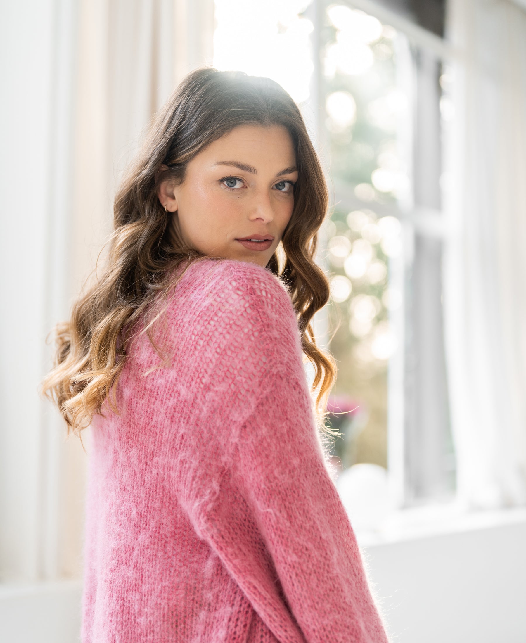 Fluffy vest LA CHERIE Roze