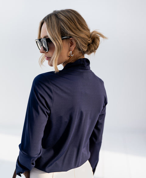 Travel jersey blouse LA CHERISE Dark blue