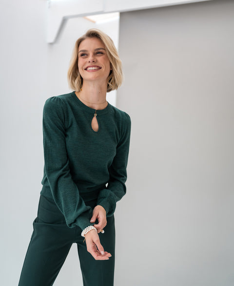 Merino sweater LA COMPAGNIE Greenish