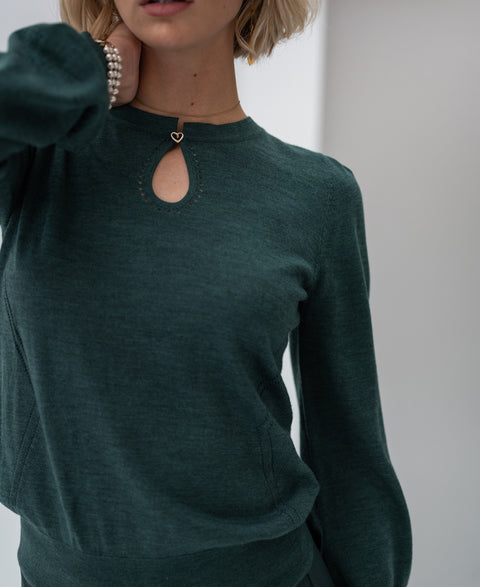 Merino sweater LA COMPAGNIE Greenish