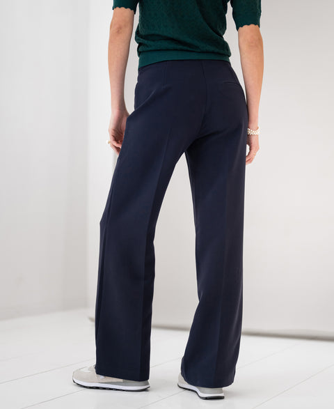 Pantalon wijde pijp LE HENRI Donkerblauw