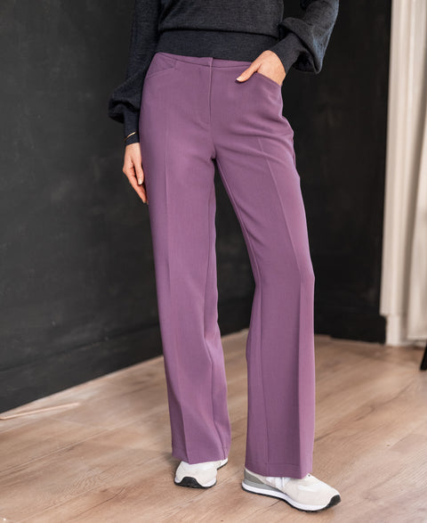 Wide leg trousers LE HENRI Mauve