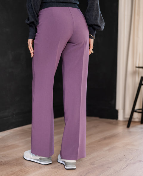 Wide leg trousers LE HENRI Mauve