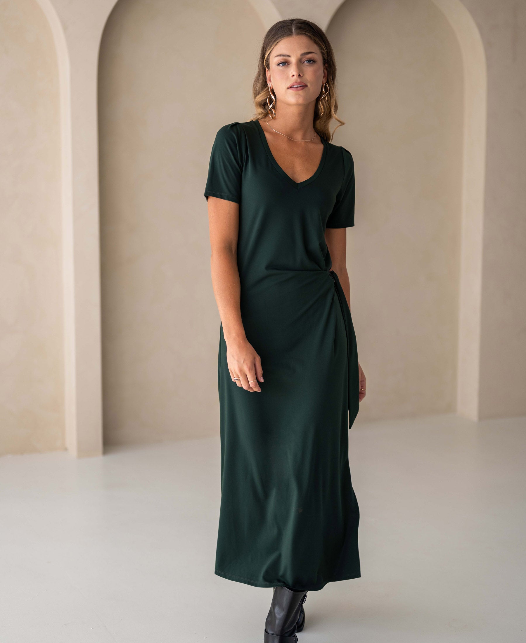 Long dress LA FILICIA Dark green