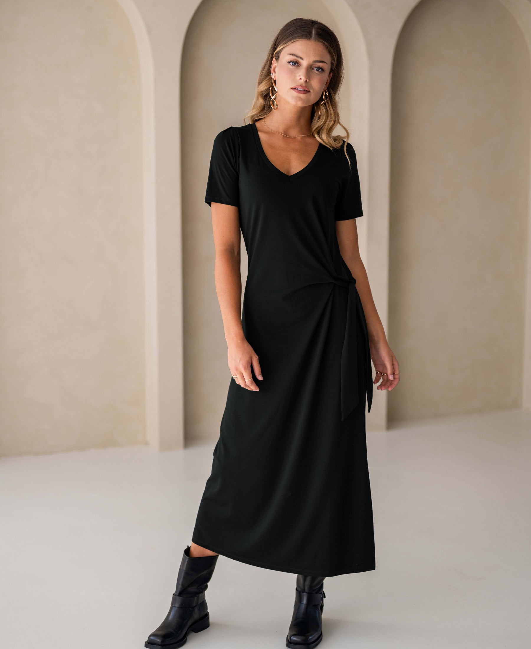 Long dress LA FILICIA Black