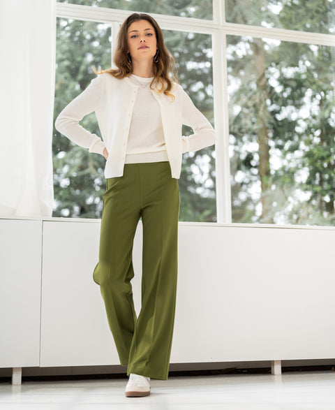 Wide-leg trousers LA POISY Olive