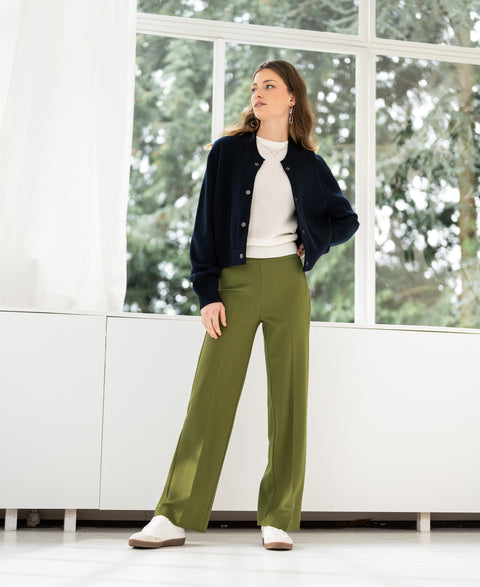 Wide-leg trousers LA POISY Olive