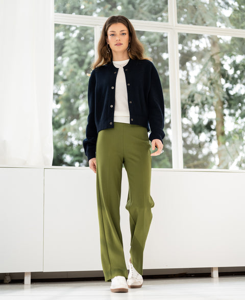 Wide-leg trousers LA POISY Olive