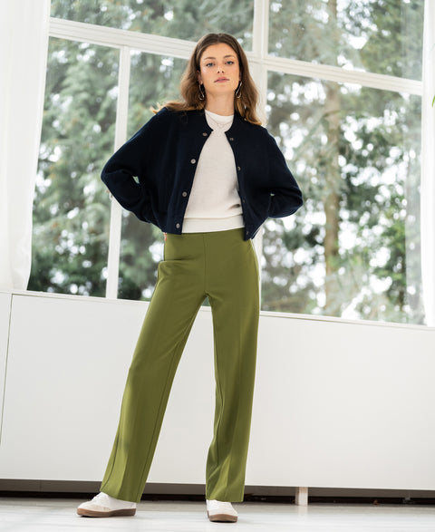 Wide-leg trousers LA POISY Olive