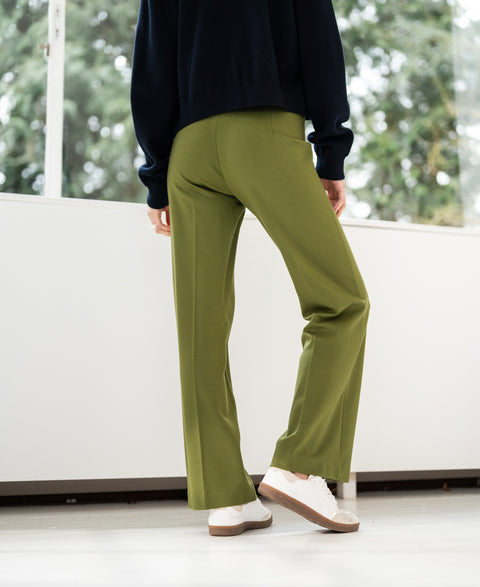 Wide-leg trousers LA POISY Olive