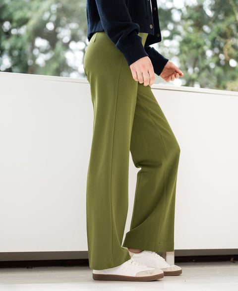 Wide-leg trousers LA POISY Olive