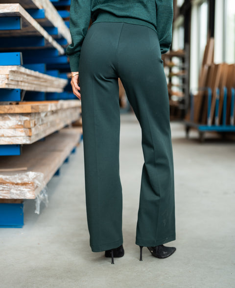 Wide-leg trousers LA POISY Dark Green