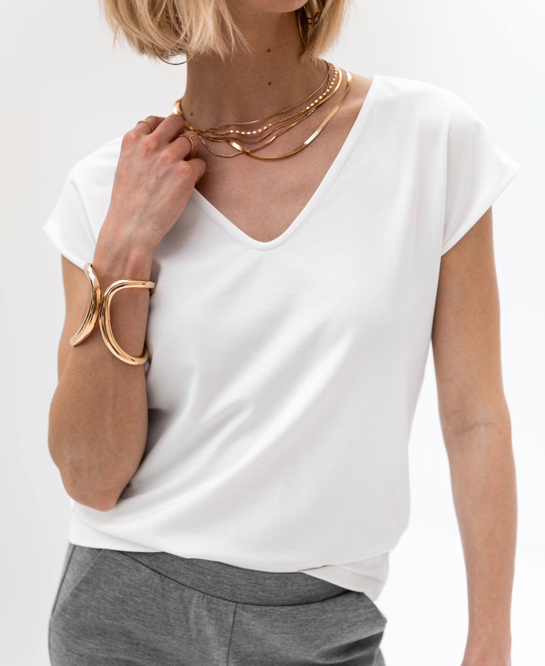 Two-way travel top LE CALIN Ivory