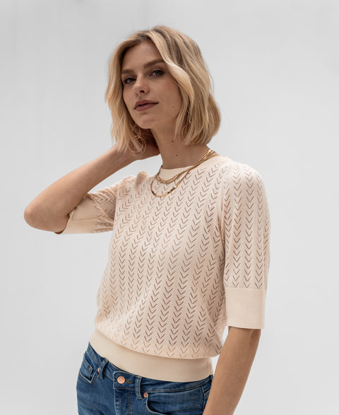 Openwork Summer sweater YVES Cream