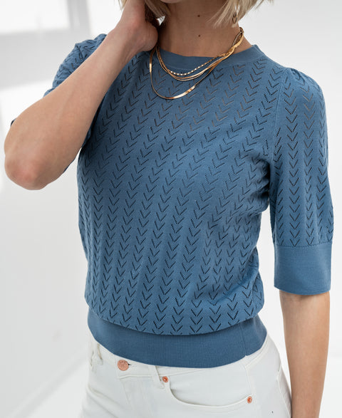 Openwork Summer sweater YVES Jeansblue