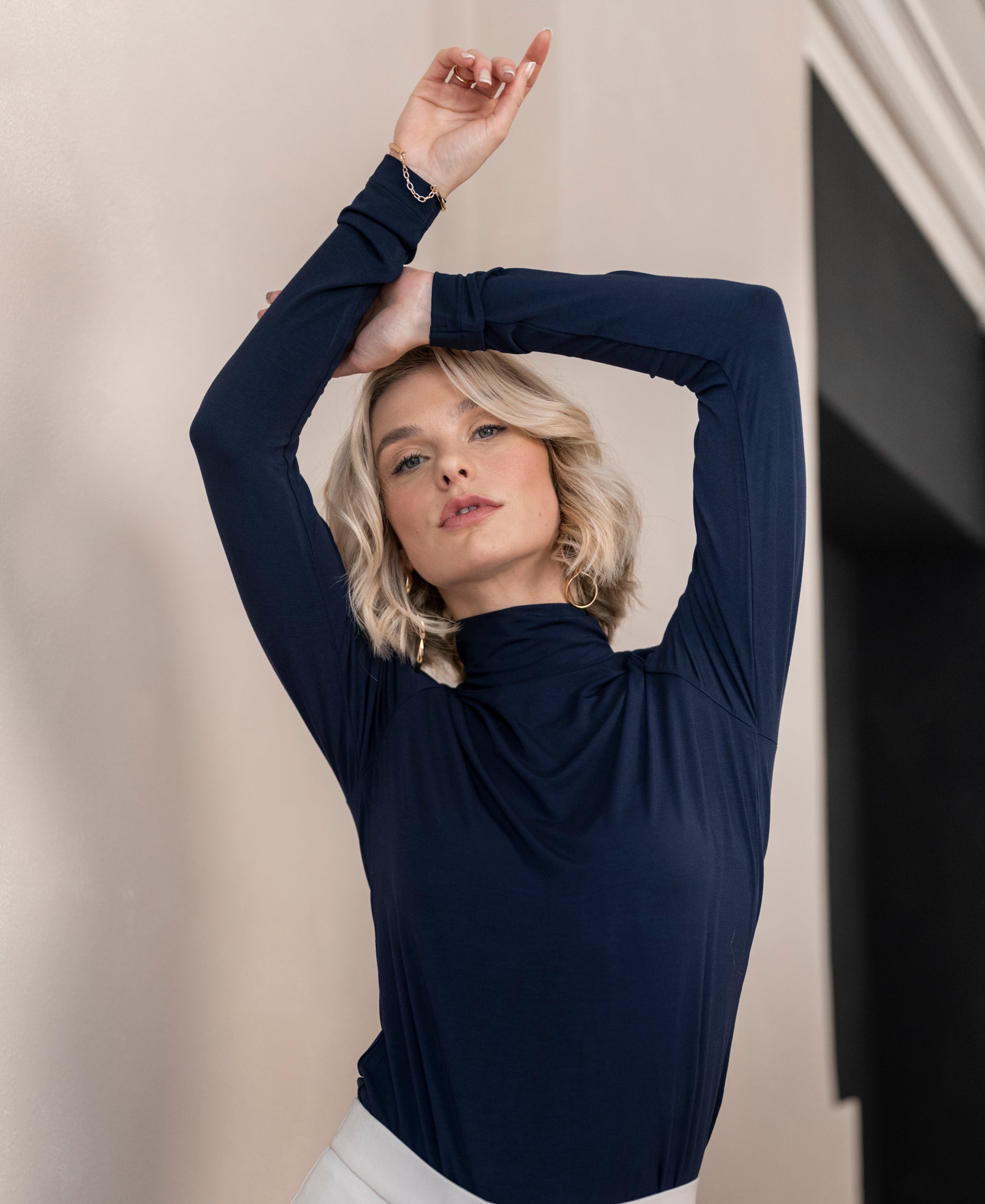 Turtleneck shirt LA VALERY Dark blue