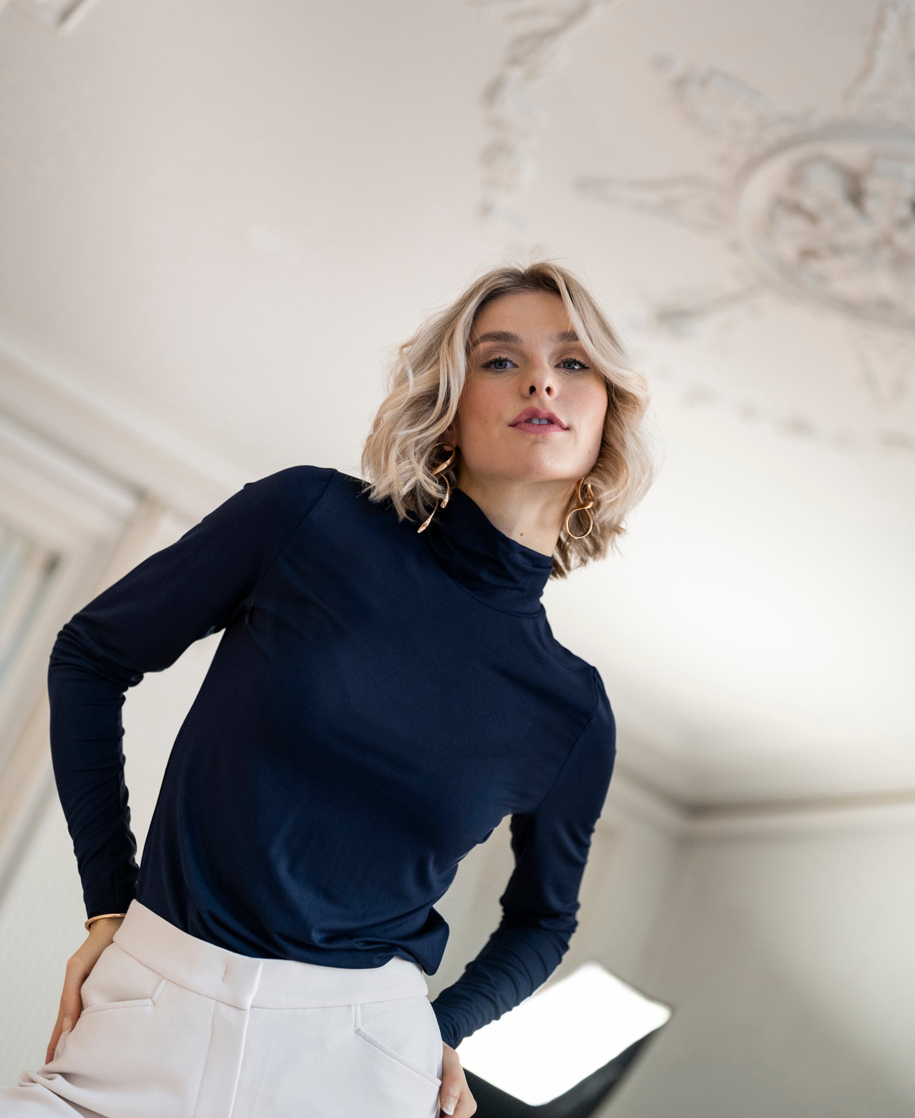 Turtleneck shirt LA VALERY Dark blue