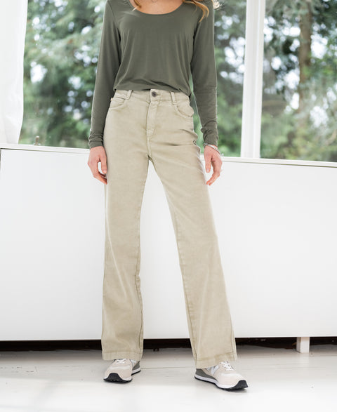 5-pocket pants LE YANNICK Light green