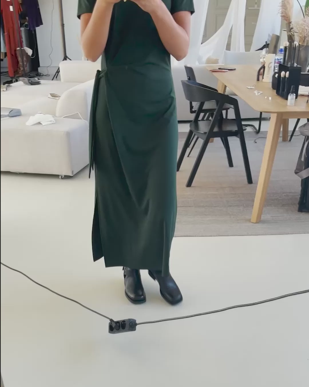 Long dress LA FILICIA Dark green