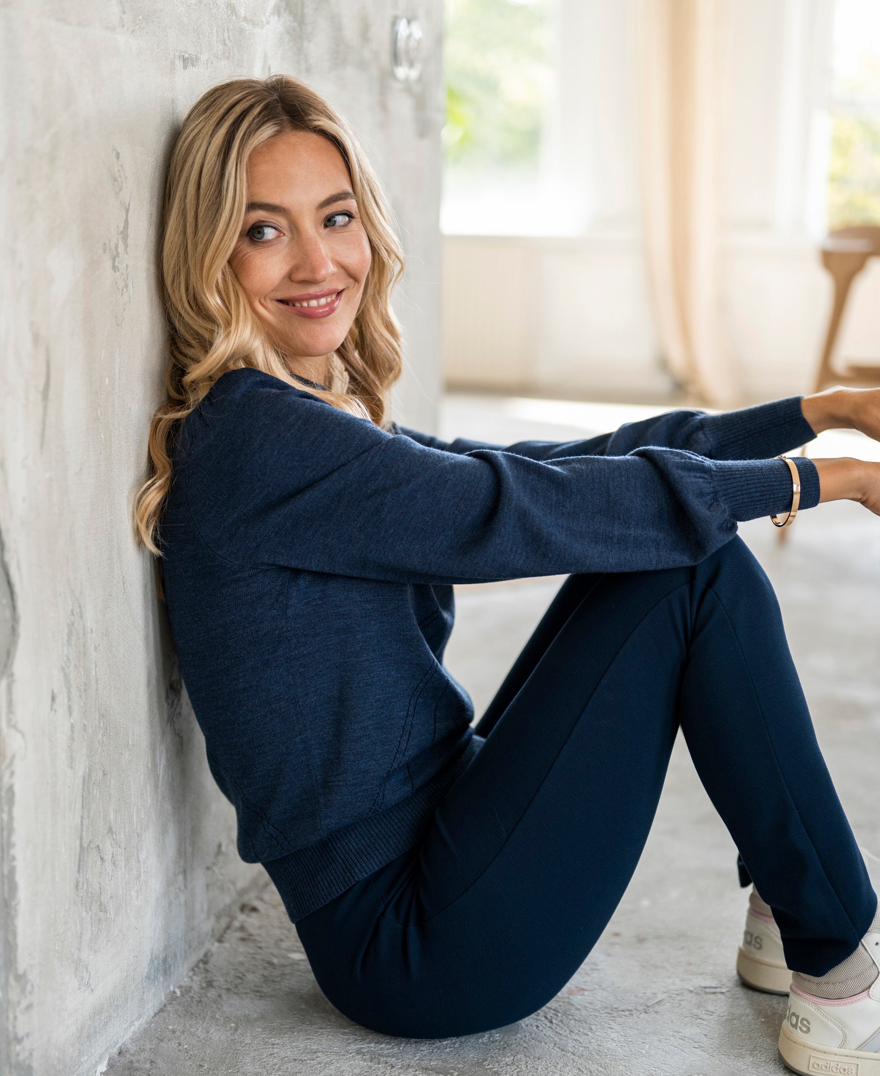 Turtleneck sweater LES SALLES Denim blue