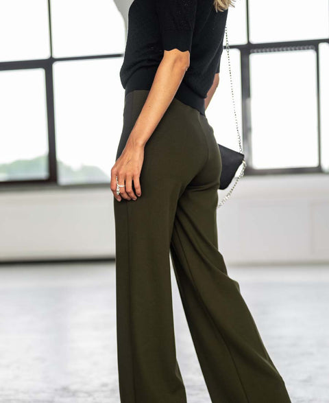 Wide-leg trousers LA POISY Army