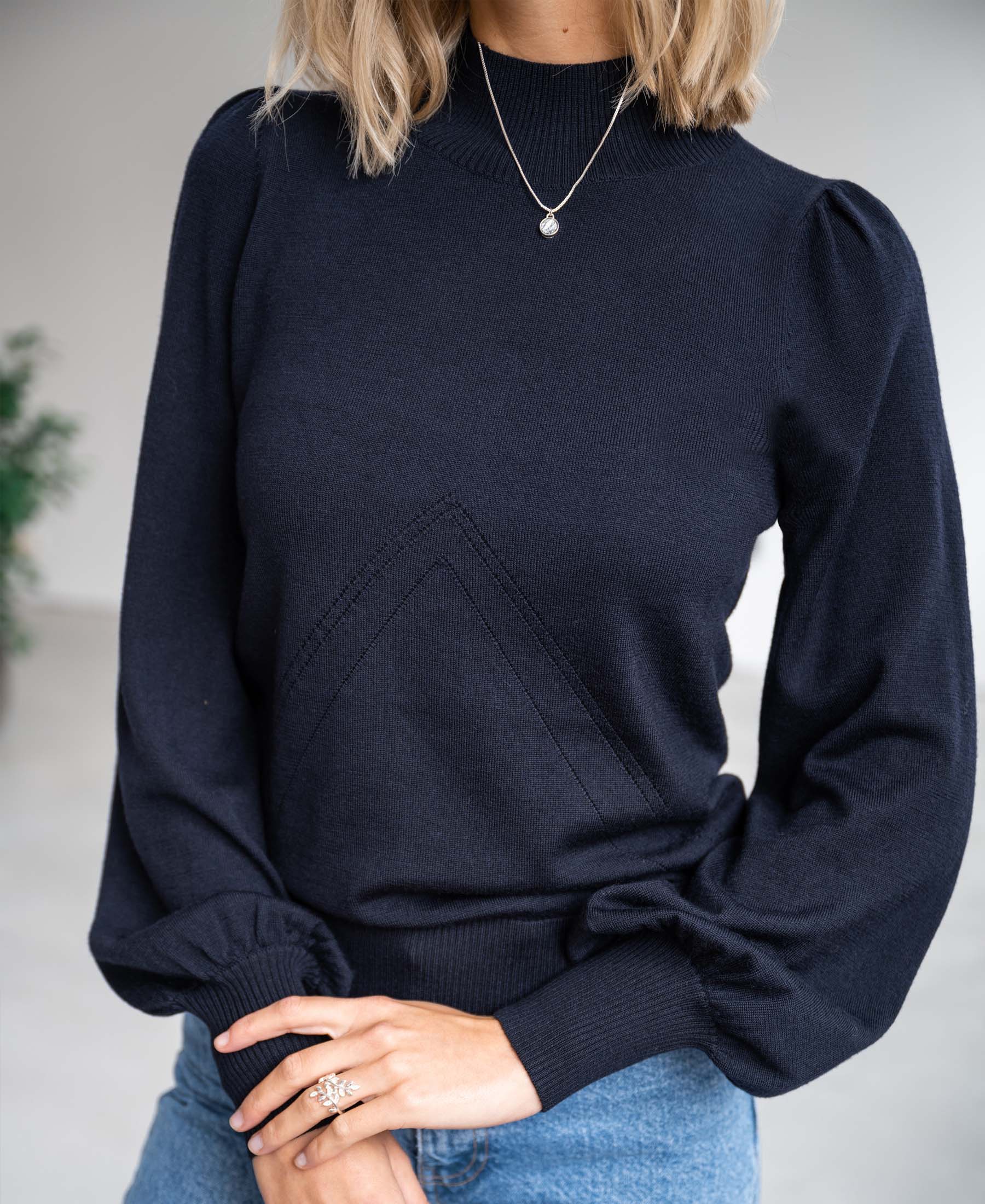 Turtleneck sweater LES SALLES dark blue