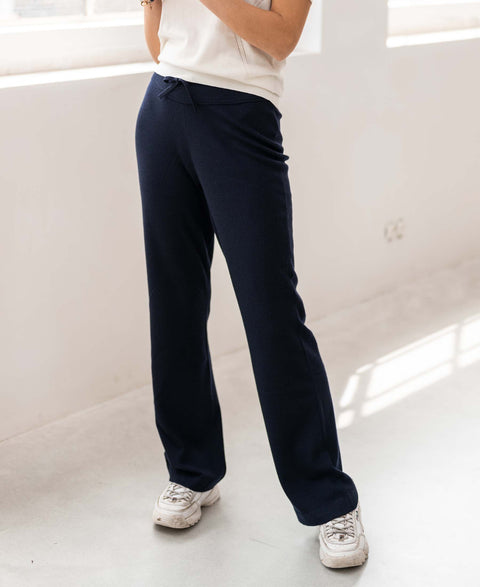 Knitted pants LE LOURDES Dark blue