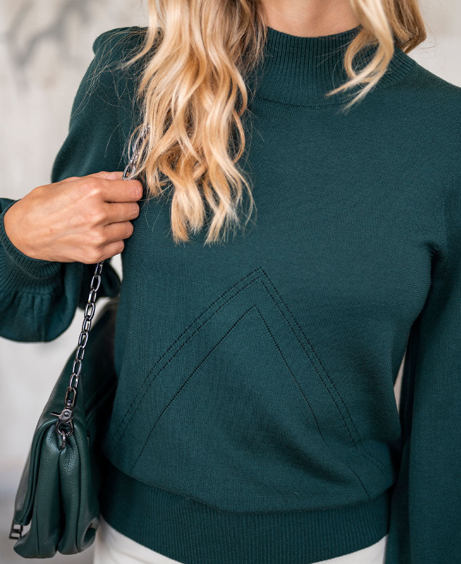 Turtleneck sweater LES SALLES Darkgreen