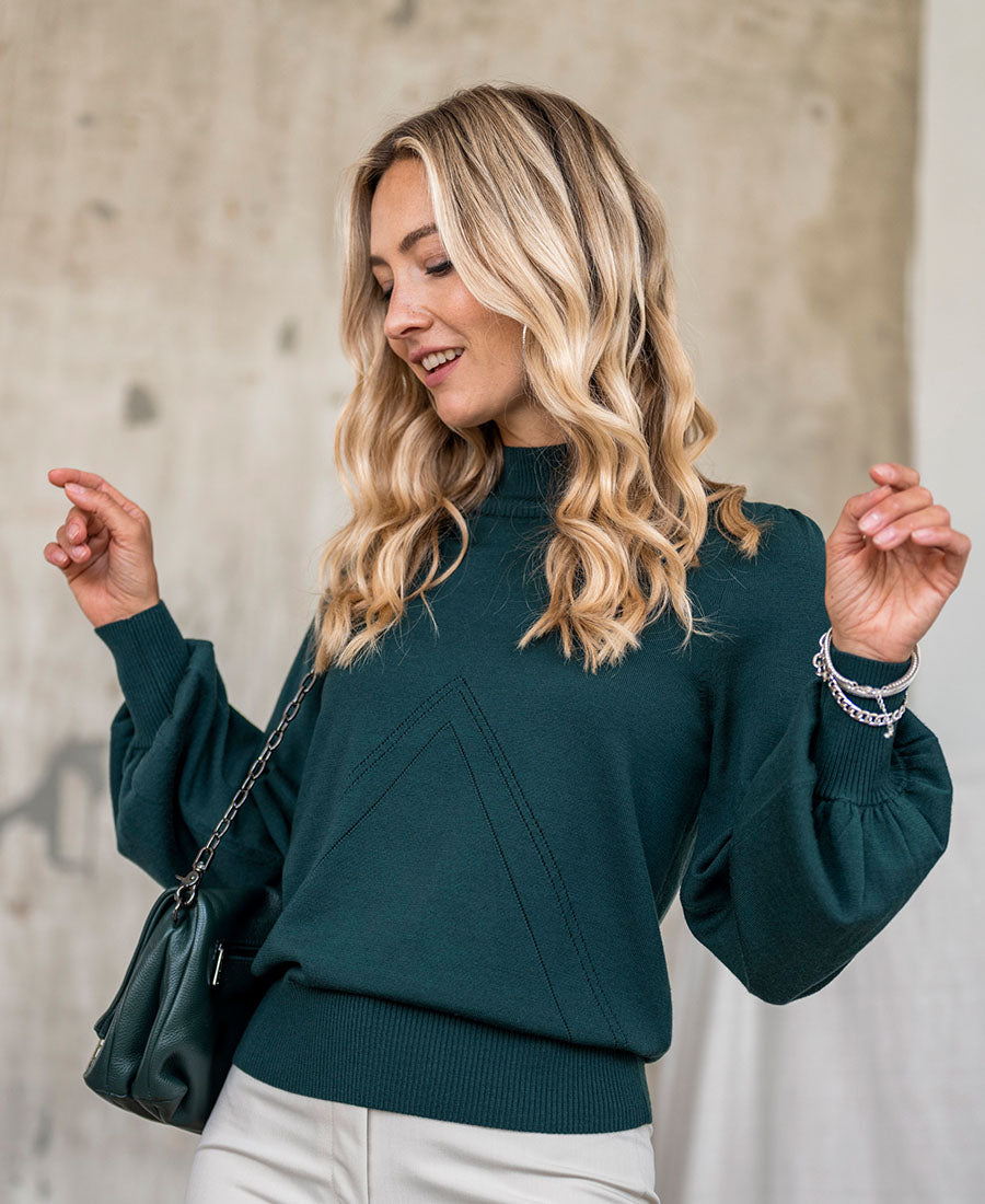 Turtleneck sweater LES SALLES Darkgreen