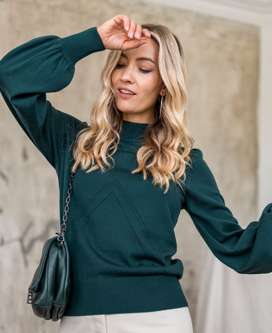 Turtleneck sweater LES SALLES Darkgreen